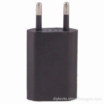 Hot EU Plug USB Charger for iPhone 5, iPad mini, iPhone 4/4S, iPhone 3GS/3G, iPod Touch (Black)
